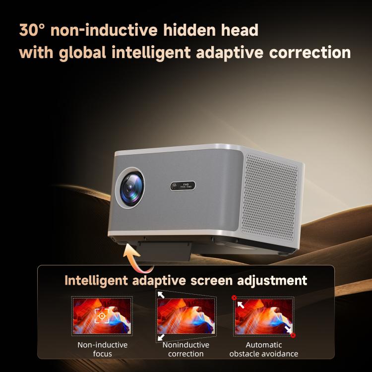 WOWOTO WWT-BL06E Android 9.0 4.45 inch LCD Display 1920x1080P 1000ANSI Smart Projector(UK Plug) - LED Projector by WOWOTO | Online Shopping UK | buy2fix