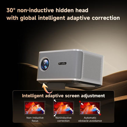 WOWOTO WWT-BL06E Android 9.0 4.45 inch LCD Display 1920x1080P 1000ANSI Smart Projector(UK Plug) - LED Projector by WOWOTO | Online Shopping UK | buy2fix