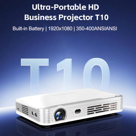 WOWOTO WWT-T10 Android 9.0 DLP 1920x1080P HD 350-400ANSI Smart Projector(UK Plug) - LED Projector by WOWOTO | Online Shopping UK | buy2fix