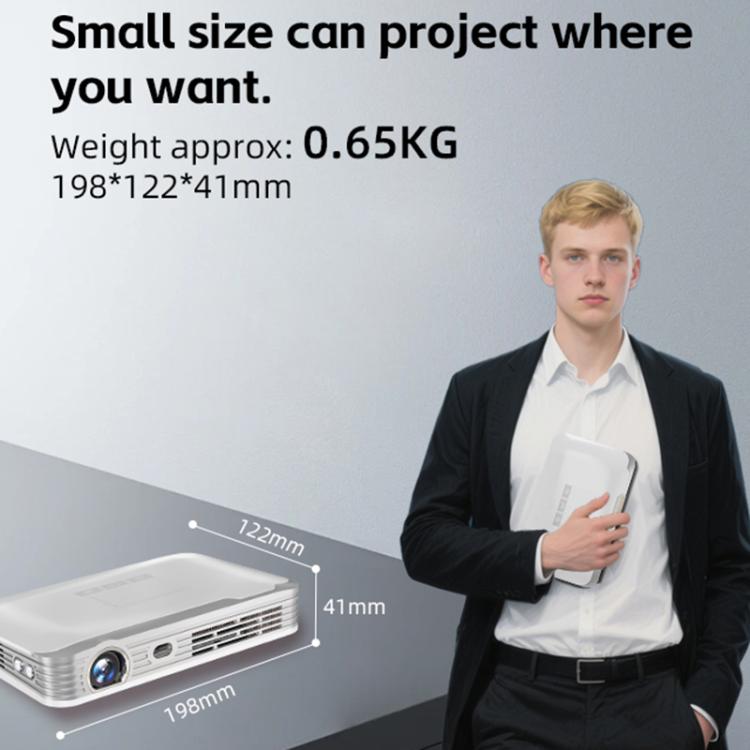 WOWOTO WWT-T10 Android 9.0 DLP 1920x1080P HD 350-400ANSI Smart Projector(UK Plug) - LED Projector by WOWOTO | Online Shopping UK | buy2fix