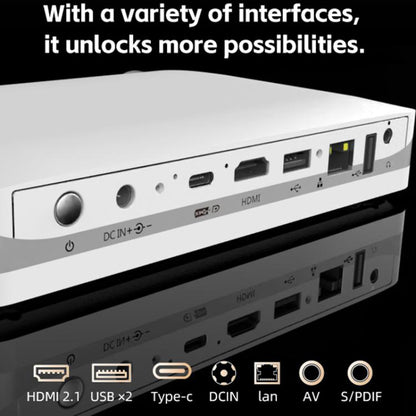 WOWOTO WWT-T10 Android 9.0 DLP 1920x1080P HD 350-400ANSI Smart Projector(UK Plug) - LED Projector by WOWOTO | Online Shopping UK | buy2fix