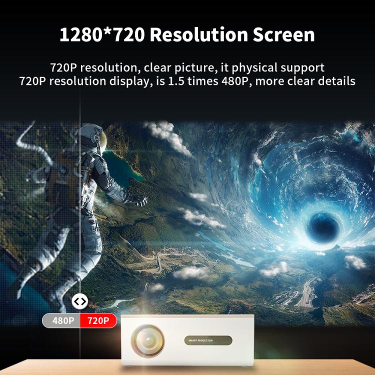 WOWOTO WWT-BL02E Android 9.0 LCD Display 1280x720P 150ANSI Smart Projector(UK Plug) - LED Projector by WOWOTO | Online Shopping UK | buy2fix