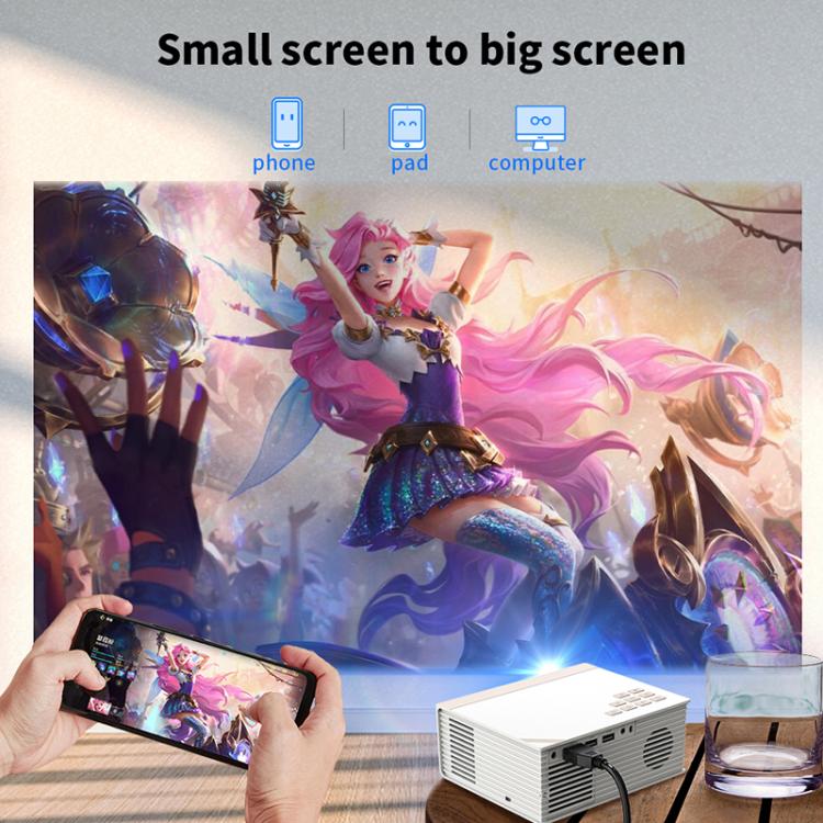 WOWOTO WWT-BL02E Android 9.0 LCD Display 1280x720P 150ANSI Smart Projector(EU Plug) - LED Projector by WOWOTO | Online Shopping UK | buy2fix
