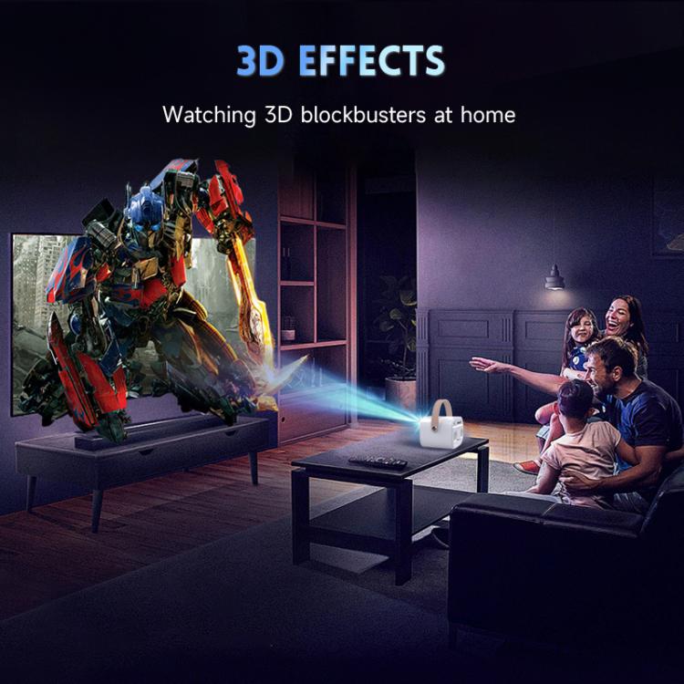 WOWOTO WWT-M8 Android 9 DLP 1920x1080P HD 300ANSI Smart Projector(UK Plug) - LED Projector by WOWOTO | Online Shopping UK | buy2fix