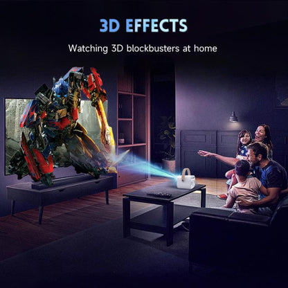 WOWOTO WWT-M8 Android 9 DLP 1920x1080P HD 300ANSI Smart Projector(UK Plug) - LED Projector by WOWOTO | Online Shopping UK | buy2fix