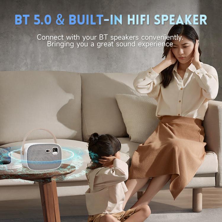 WOWOTO WWT-M8 Android 9 DLP 1920x1080P HD 300ANSI Smart Projector(UK Plug) - LED Projector by WOWOTO | Online Shopping UK | buy2fix