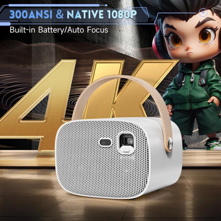 WOWOTO WWT-M8 Android 9 DLP 1920x1080P HD 300ANSI Smart Projector(UK Plug) - LED Projector by WOWOTO | Online Shopping UK | buy2fix