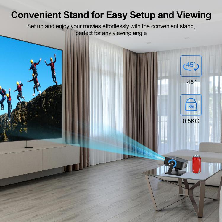 WOWOTO WWT-BL15 Android 11 LCD Display 720P 120ANSI Smart Projector(US Plug) - LED Projector by WOWOTO | Online Shopping UK | buy2fix
