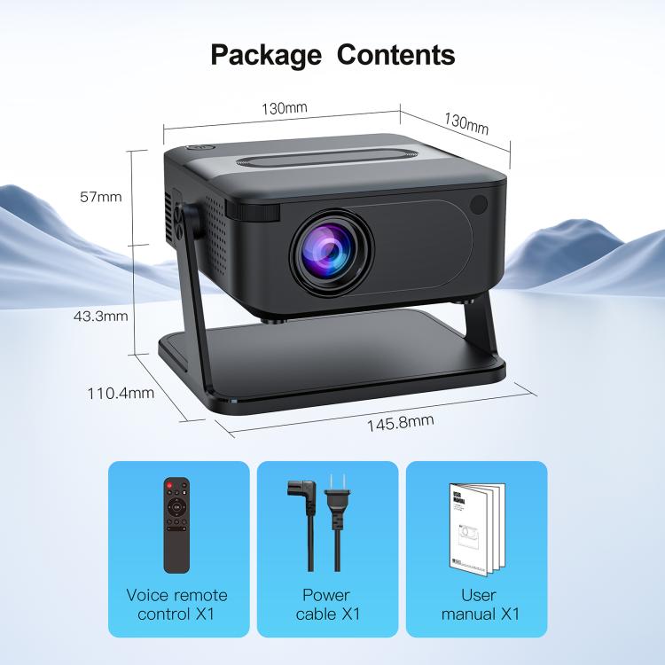 WOWOTO WWT-BL15 Android 11 LCD Display 720P 120ANSI Smart Projector(US Plug) - LED Projector by WOWOTO | Online Shopping UK | buy2fix
