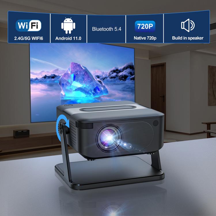 WOWOTO WWT-BL15 Android 11 LCD Display 720P 120ANSI Smart Projector(US Plug) - LED Projector by WOWOTO | Online Shopping UK | buy2fix