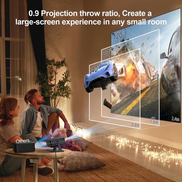 WOWOTO WWT-BL15 Android 11 LCD Display 720P 120ANSI Smart Projector(US Plug) - LED Projector by WOWOTO | Online Shopping UK | buy2fix