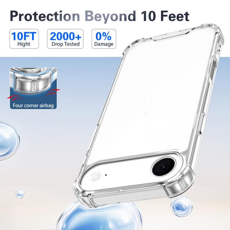 For iPhone Air Four-corner Shockproof Acrylic +TPU Phone Case(Transparent) - iPhone Air Cases by buy2fix | Online Shopping UK | buy2fix