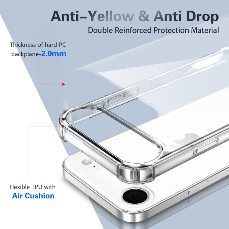 For iPhone Air Four-corner Shockproof Acrylic +TPU Phone Case(Transparent) - iPhone Air Cases by buy2fix | Online Shopping UK | buy2fix