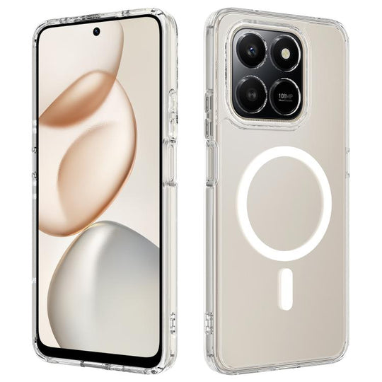 For Honor 400 Smart / X7d 4G / 5G MagSafe Clear Acrylic PC Hybrid TPU Phone Case(Transparent)