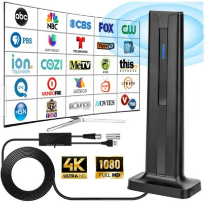 4K HD Digital TV Antenna ATSC Terrestrial Wave Antenna Receiver(Black) - DVB-T & Simulation Antenna by buy2fix | Online Shopping UK | buy2fix