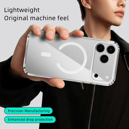 For iPhone 17 ABEEL MagSafe Magnetic Color Ring Anti-scratch Transparent Phone Case(Black) - iPhone 17 Cases by buy2fix | Online Shopping UK | buy2fix