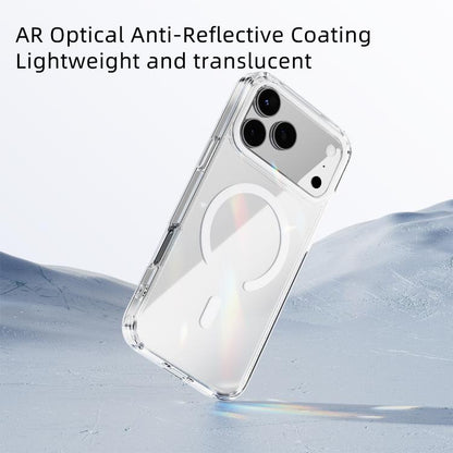For iPhone Air ABEEL MagSafe Magnetic Color Ring Anti-scratch Transparent Phone Case(White) - iPhone Air Cases by buy2fix | Online Shopping UK | buy2fix