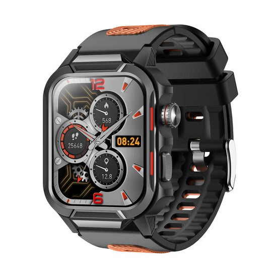 GS9 1.96 inch TFT Screen Outdoor Rugged Smart Watch 3ATM Waterproof(Black+Orange)