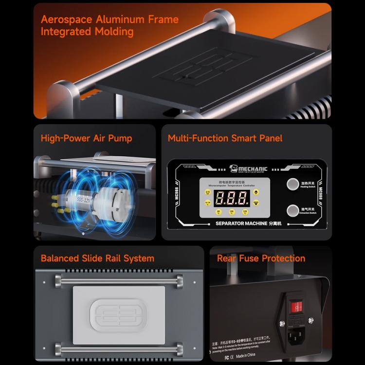 Mechanic MC988 10.5 inch Temp Control Screen Separator Machine with Vacuum Pump, Plug:EU Plug - Separation Equipment by MECHANIC | Online Shopping UK | buy2fix