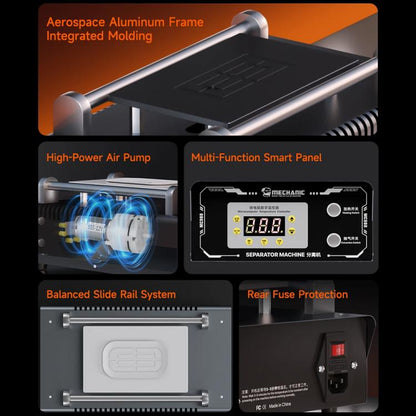 Mechanic MC988 10.5 inch Temp Control Screen Separator Machine with Vacuum Pump, Plug:EU Plug - Separation Equipment by MECHANIC | Online Shopping UK | buy2fix