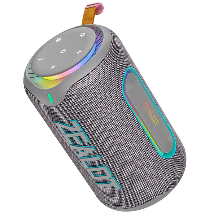 Zealot MP1 60W Portable Outdoor RGB Bluetooth Speaker(Grey) - Desktop Speaker by ZEALOT | Online Shopping UK | buy2fix