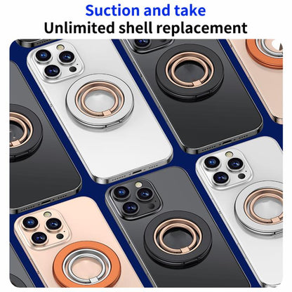 Contrast Color Dual MagSafe Magnetic Ring Phone Holder with Gear Sound(Rose Gold) - Ring Holder by buy2fix | Online Shopping UK | buy2fix