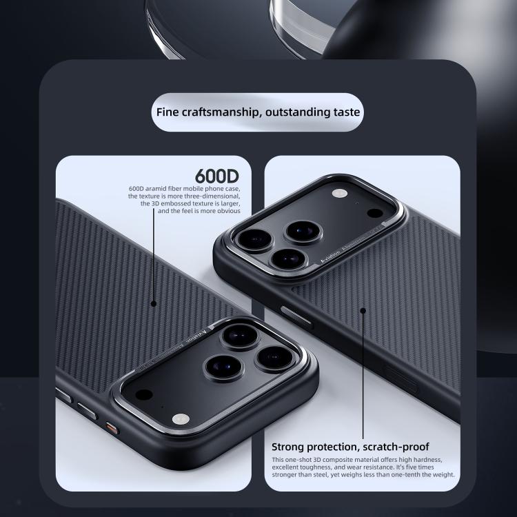 For iPhone 17 Pro Max Carbon Fiber Kevlar MagSafe Magnetic Phone Case(Black) - iPhone 17 Pro Max Cases by buy2fix | Online Shopping UK | buy2fix