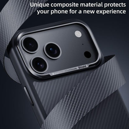 For iPhone Air Carbon Fiber Kevlar MagSafe Magnetic Phone Case(Black) - iPhone Air Cases by buy2fix | Online Shopping UK | buy2fix
