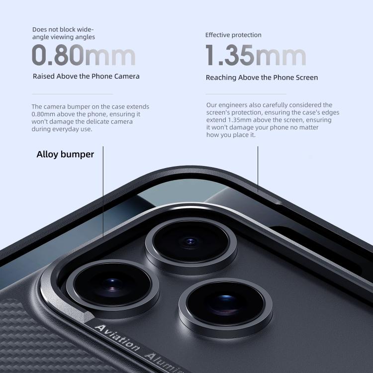 For iPhone Air Carbon Fiber Kevlar MagSafe Magnetic Phone Case(Black) - iPhone Air Cases by buy2fix | Online Shopping UK | buy2fix