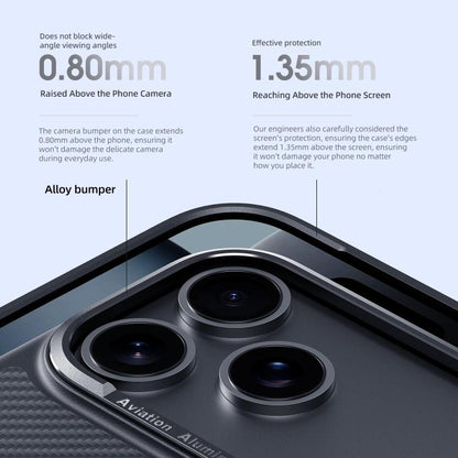 For iPhone Air Carbon Fiber Kevlar MagSafe Magnetic Phone Case(Black) - iPhone Air Cases by buy2fix | Online Shopping UK | buy2fix