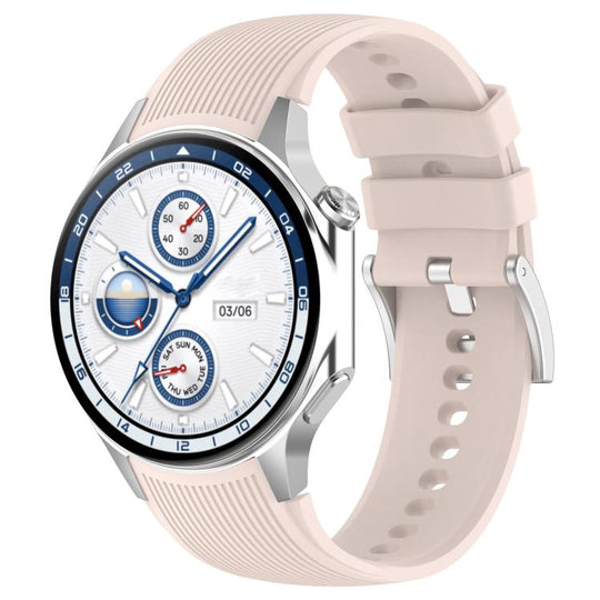 For OPPO Watch X / X2 / OnePlus Watch 2 xDfind Silver Buckle Silicone Watch Band(Pink)