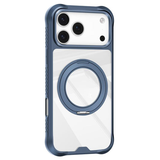 For iPhone 17 Pro Mutural Xuan Armor Series MagSafe Magnetic Holder Phone Case(Dark Blue) - iPhone 17 Pro Cases by Mutural | Online Shopping UK | buy2fix
