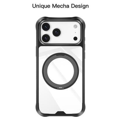 For iPhone 17 Pro Mutural Xuan Armor Series MagSafe Magnetic Holder Phone Case(Dark Blue) - iPhone 17 Pro Cases by Mutural | Online Shopping UK | buy2fix