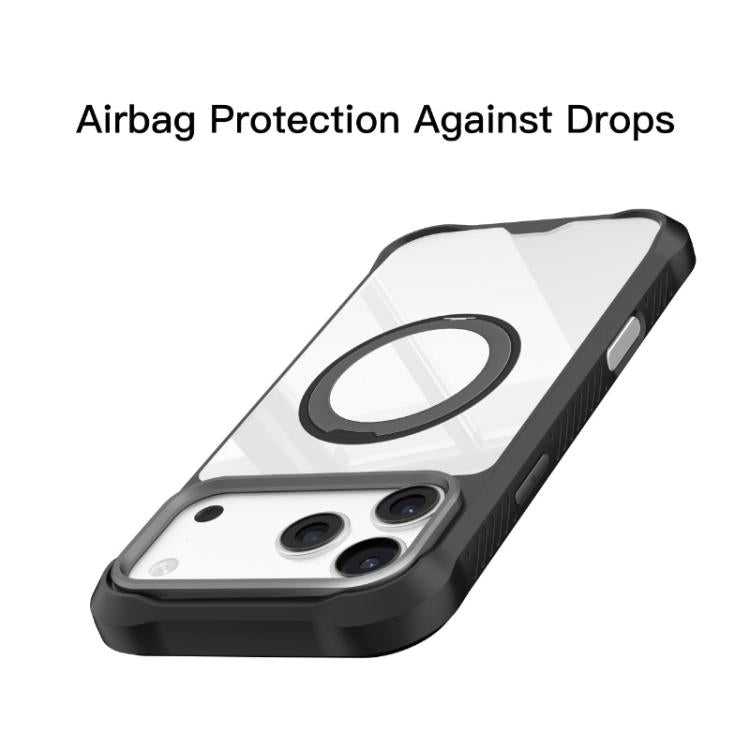 For iPhone 17 Pro Mutural Xuan Armor Series MagSafe Magnetic Holder Phone Case(Dark Blue) - iPhone 17 Pro Cases by Mutural | Online Shopping UK | buy2fix