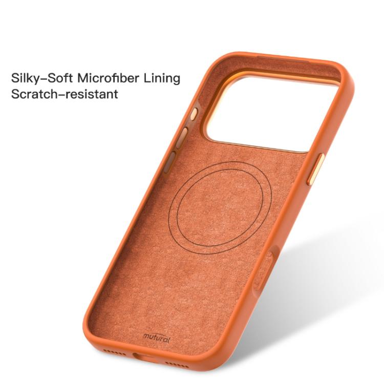 For iPhone 17 Pro Max Mutural Karen Series Liquid Silicone MagSafe Phone Case(Orange) - iPhone 17 Pro Max Cases by Mutural | Online Shopping UK | buy2fix