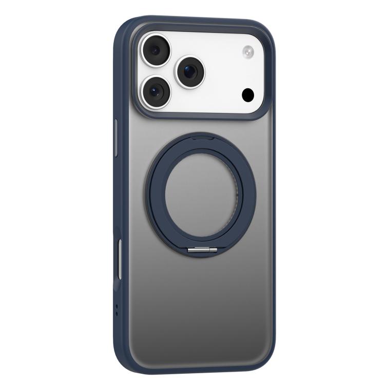 For iPhone 17 Pro Mutural Armor Series MagSafe Magnetic Holder Phone Case(Dark Blue) - iPhone 17 Pro Cases by Mutural | Online Shopping UK | buy2fix