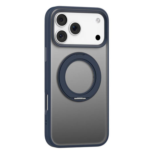 For iPhone 17 Pro Mutural Armor Series MagSafe Magnetic Holder Phone Case(Dark Blue) - iPhone 17 Pro Cases by Mutural | Online Shopping UK | buy2fix