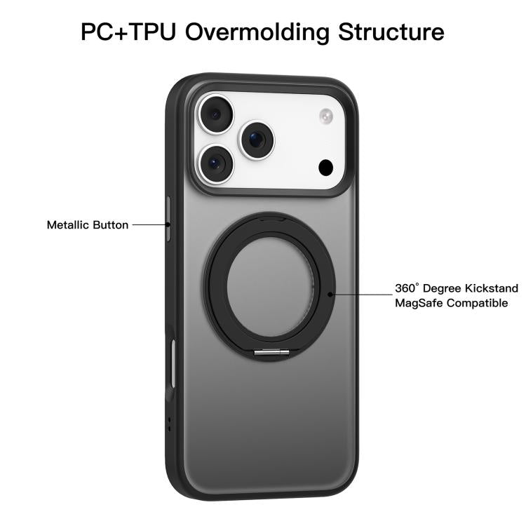 For iPhone 17 Pro Mutural Armor Series MagSafe Magnetic Holder Phone Case(Dark Blue) - iPhone 17 Pro Cases by Mutural | Online Shopping UK | buy2fix