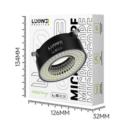 Luowei LS03 High Lumen 72LED Microscope Ring Light Source - Microscope Magnifier Series by LUOWEI | Online Shopping UK | buy2fix