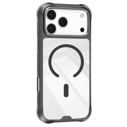 For iPhone 17 Pro Mutural Clear Armor Series MagSafe PC Hybrid TPU Phone Case(Dark Grey) - iPhone 17 Pro Cases by Mutural | Online Shopping UK | buy2fix