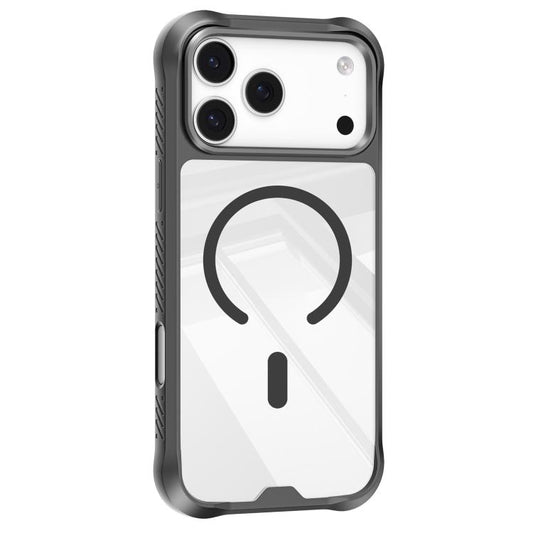 For iPhone 17 Pro Mutural Clear Armor Series MagSafe PC Hybrid TPU Phone Case(Dark Grey) - iPhone 17 Pro Cases by Mutural | Online Shopping UK | buy2fix