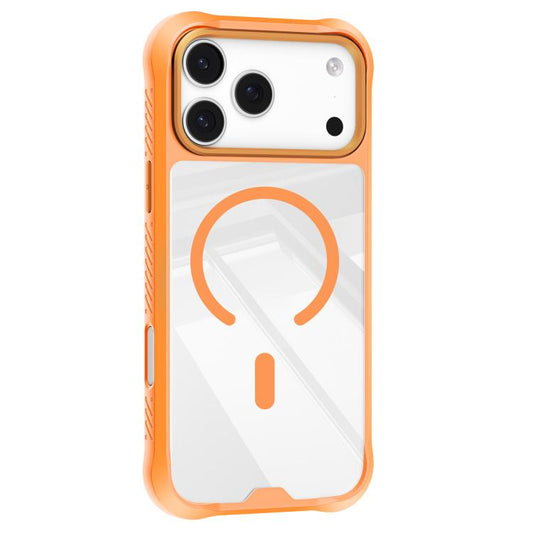 For iPhone 17 Pro Mutural Clear Armor Series MagSafe PC Hybrid TPU Phone Case(Orange) - iPhone 17 Pro Cases by Mutural | Online Shopping UK | buy2fix