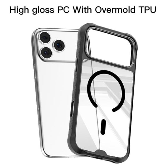 For iPhone 17 Pro Mutural Clear Armor Series MagSafe PC Hybrid TPU Phone Case(Light Grey) - iPhone 17 Pro Cases by Mutural | Online Shopping UK | buy2fix