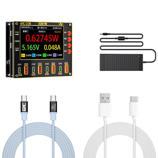 i2C C08 Flash Charger No.1 Digital Waveform Ammeter with Charge Detection / Voltage Measurement, Type:All in 1 Set - Test Tools by i2C | Online Shopping UK | buy2fix