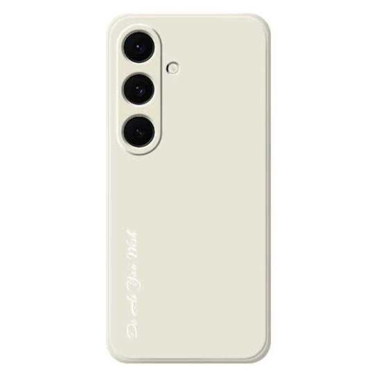 For Samsung Galaxy S25 FE 5G Do As You Wish A1440 Fine Hole Straight Edge Silicone Phone Case(White)