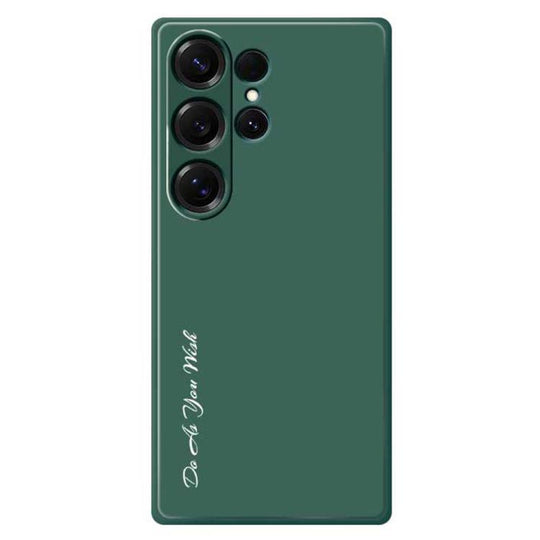 For Samsung Galaxy S25 Ultra 5G Do As You Wish A1440 Fine Hole Straight Edge Silicone Phone Case(Green)