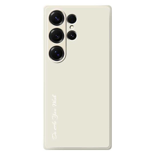 For Samsung Galaxy S25 Ultra 5G Do As You Wish A1440 Fine Hole Straight Edge Silicone Phone Case(White)