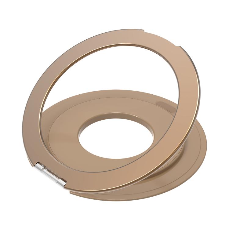 Aluminum Alloy Strong Magnet 360 Rotating Tablet Stand(khaki Gold) - Desktop Holder by buy2fix | Online Shopping UK | buy2fix