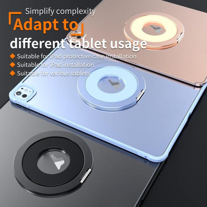 Aluminum Alloy Strong Magnet 360 Rotating Tablet Stand(khaki Gold) - Desktop Holder by buy2fix | Online Shopping UK | buy2fix