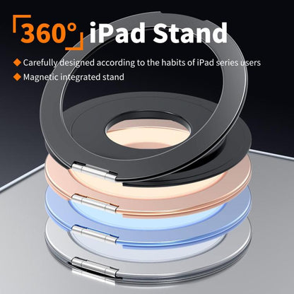 Aluminum Alloy Strong Magnet 360 Rotating Tablet Stand(Blue) - Desktop Holder by buy2fix | Online Shopping UK | buy2fix